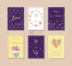 装饰的情人节贺卡。字体设置。节日的主要象征。矢量标志、标志、文字设计。可用于横幅，贺卡，礼物等。