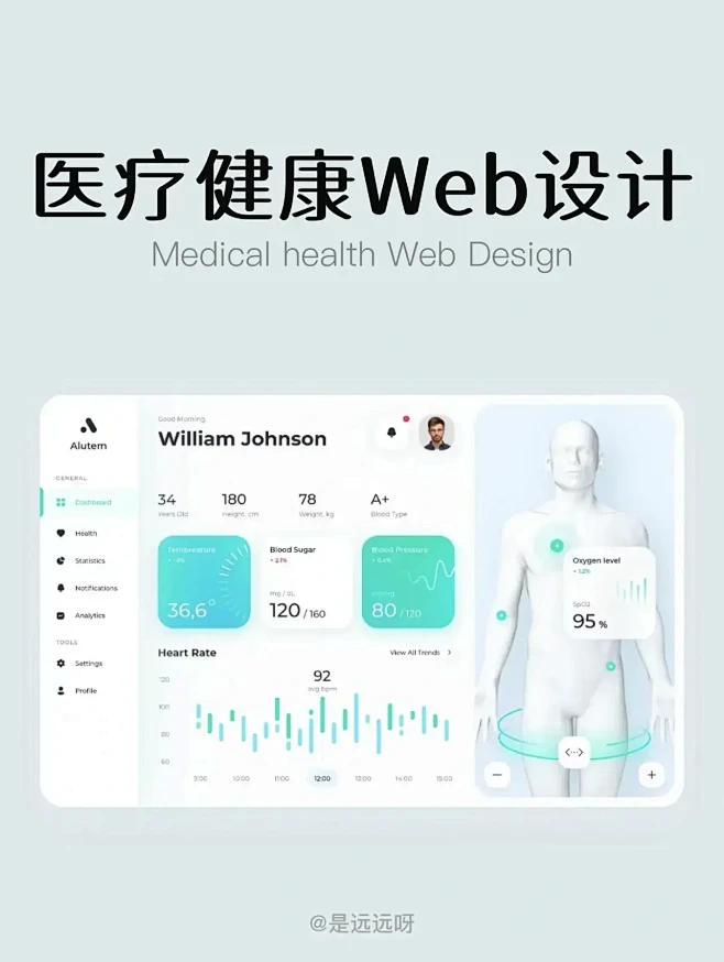 医疗健康Web界面｜UI设计接