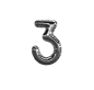 3D气球字体 数字 英文 字母 生日派对 情人节气球 png素材