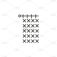 手缝，针织图标-向量。简单元素插画自然概念。手缝，针织图标-向量。有机概念矢量插图。