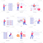 Cyber and Web Hosting Flat Illustrations Pack