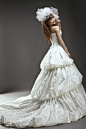 2011年新版韩式婚纱礼服抹胸塔夫绸白色公主裙-珍爱婚纱网