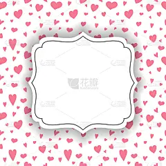 背景与可爱的心和copyspace -爱的概念。向量