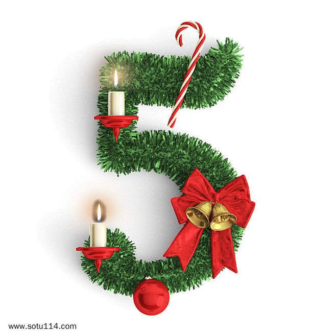 圣诞数字装饰艺术字体5