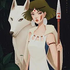 幽灵公主~。 .  #art #girldraw #artistsoninstagram #artwork #drawing #drawings #illustragram #artistsofinstagram #instaart #drawthisinyourstyle #illustration #design #artist #draw #leaf #beauty #插画#画画#artworks #illustrations #digitalart #digital_art #photoshop_