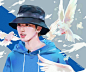 蔡徐坤-Nine Percent 偶像练习生 漫画 插画 油画
