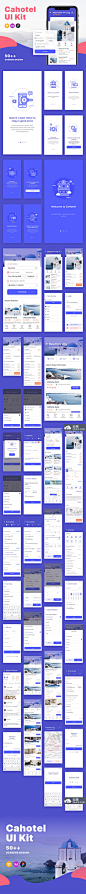 #APP模版# 
漂亮的多功能高端酒店名宿预定APP UI KITS [Sketch,XD,Fig]