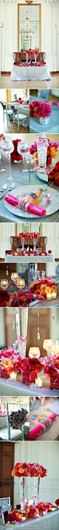 #婚礼布置# 亮丽的玫瑰和兰花布置的漂亮餐桌 http://t.cn/zl1LeB4 (共8张图片)