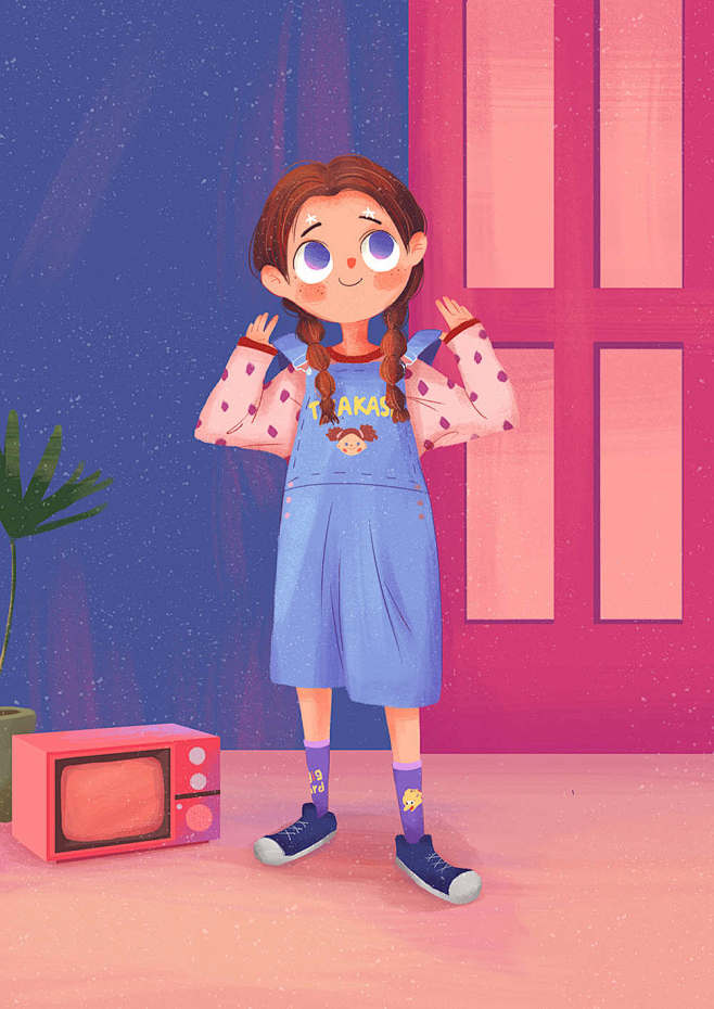 16款生动可爱的女生角色插画 - 优优教...