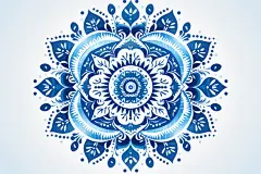 青花瓷花纹背景底图