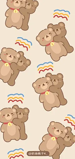壁纸超话 怎么老想着春天呢
                                         来囤壁纸春天用 ​​​​
卡通 手机壁纸 小熊 cr：奶油桃子k_