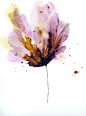 "Flower Painting Original Wall Art 18 x 24 Floral Purple" - Acrylic On Cotton Ragg Paper, in Floral and Flower Paintings by Catherine Jeltes. $225.00 original art painting.: 