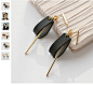 2018 Stereo drill bow Leather Earrings For Woman Gril Asymmetrical Triangle Square earrings wholesale Birthday Gift-in Drop Earrings from Jewelry & Accessories on Aliexpress.com | Alibaba Group