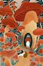 小蘑菇之旅 01 _小姣-xiaojiao__插画师作品_涂鸦王国gracg.com