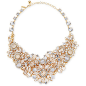 kate spade new york grand bouquet statement necklace, clear