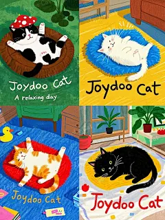 《乱室萌主图鉴2️⃣》涂鸦风猫咪 - 小红书