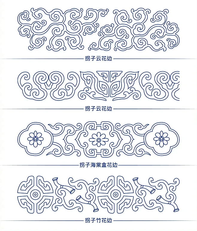 掐丝珐琅绘画参考素材二|景丝蓝整理-花瓣网