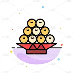 水果,食品,彩色图片,抽象,平坦的,图标,东方人,非都市风光