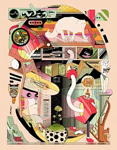 以色列艺术家 Ori Toor 以风格独特的插画展现奇妙的幻想宇宙。 ​​​​
