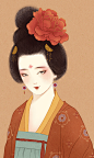 美人图_Day和猫咪__插画师作品_涂鸦王国gracg.com