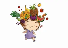 水果味的小姑娘 | 这个蜗牛不太牛 - 原创作品 - 涂鸦王国插画