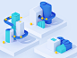 Maze : Illustration charts ui colors 3d 3d illustration