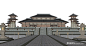 汉代宫殿秦汉建筑SU模型下载_sketchup模型免费下载_素模网