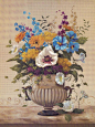 欧式油画 花瓶 宫廷 花卉组合 客厅餐厅卧室书房壁画装饰画 画芯-淘宝网