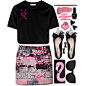 #Pink #pinkandblack #black #bright #Dark #CasualChic #city #StreetStyle #Fall #fashion