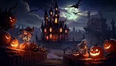 万圣节巫师城堡建筑