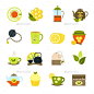 茶图标——食物对象集Tea Icons Set - Food Objects袋、饮料、黑色,早餐,蛋糕,卡片,巧克力,杯,饮料,食品,新鲜水果,绿色,亲爱的,热,柠檬,餐,牛奶,杯子,聚会,盘子,让人耳目一新,餐厅,小吃,汤匙,糖、茶、袋泡茶,吐司,旅行 bag, beverage, black, breakfast, cake, card, chocolate, cup, drink, food, fresh, fruit, green, honey, hot, lemon, meal, milk, m