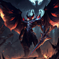 an image of a demonic demon in the middle of a battle with other demonic creatures