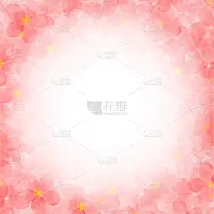 水彩樱花插画
