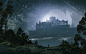 General 1920x1205 fantasy art Espen Saetervik cave nature trees building castle