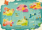 paper craft color childhood clouds paper kawaii Travel board game shade