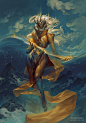 Dumah, Angel of Dreams, Peter Mohrbacher : Created for www.angelarium.net