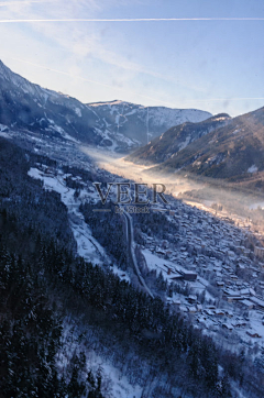 黑夜视觉采集到雪山背景