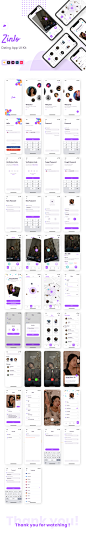 #APP模板#
约会个人资料图片匹配附近社交类app ui源文件sketch xd模板