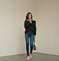 ▼SonYoonJoo▲170110图片_RO更新(油墨松绿编织麻纹抹肩拼接衫)_看图_孙允珠吧_百度贴吧
