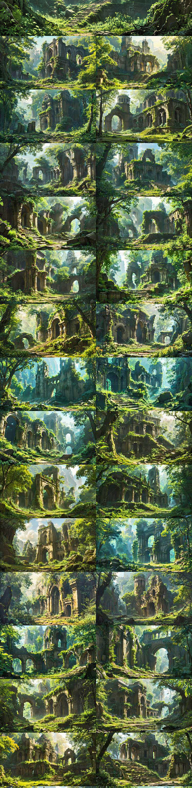AI丛林遗迹场景设定图集 影视游戏场景概念设计 背景插画临摹-淘宝网