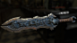 The Chaos Eater, Gray Ginther : The Chaos Eater sword from Darksiders. 
edit: I started messing around with Marmoset and figured I would drag this dusty old model out as a first test. I updated the textures a little and added a gloss map.
