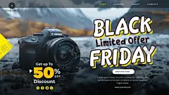 黑色星期五数码相机主题界面 【酷图网】数码相机详情,详情页,潜水相机,防水照相机,迷你高清相机,运动摄像机,旅游迷你相机,全屏海报,活动承接页,淘宝嘉年华,优惠券设计,天猫店铺装修,海报爆款,双11,双12,无线端,手机端,产品详情活动,界面设计,微信海报设计,双十一,双十二,618,年终大促,年中活动,店招导航,分类模块,产品详情