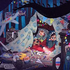 插画师 Beatrice Blue 的儿童插画，快乐的童年故事~ ​​​​