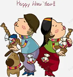 吃糖葫芦的卡通儿童 免费下载 页面网页 平面电商 创意素材