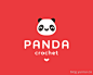Panda Crochet by 2stolz in 50 Logos for Inspiration #Logo#