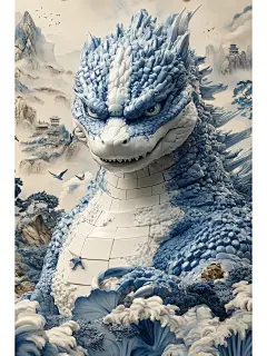 青花瓷｜哥斯拉 - 小红书