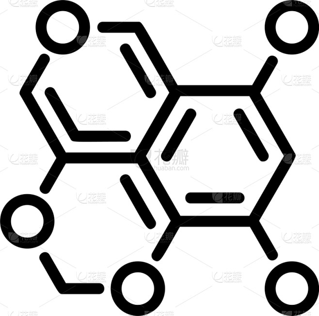 生物学,微生物学,健康保健,生物科技,塑胶,分子平面板式插画天明