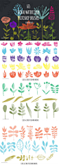 615款水彩画笔PS笔刷 615 PS Watercolor Brushes_软件工具_乐分享素材网_psd素材_平面素材_png素材_免费素材_素材共享平台