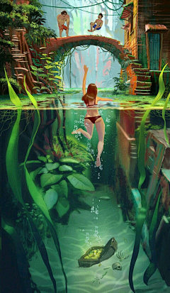 XW婷/采集到pc端插画海报