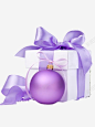 圣诞装饰礼盒高清素材 紫色 绸带 装饰球 通用装饰 元素 免抠png 设计图片 免费下载 页面网页 平面电商 创意素材